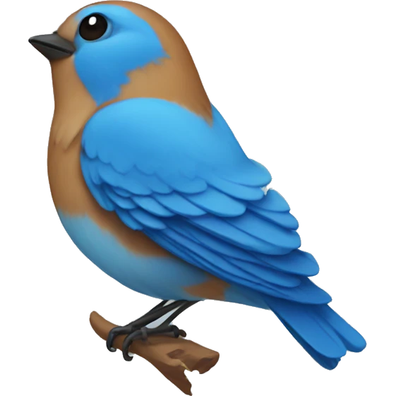 bluebird blue heart emoji