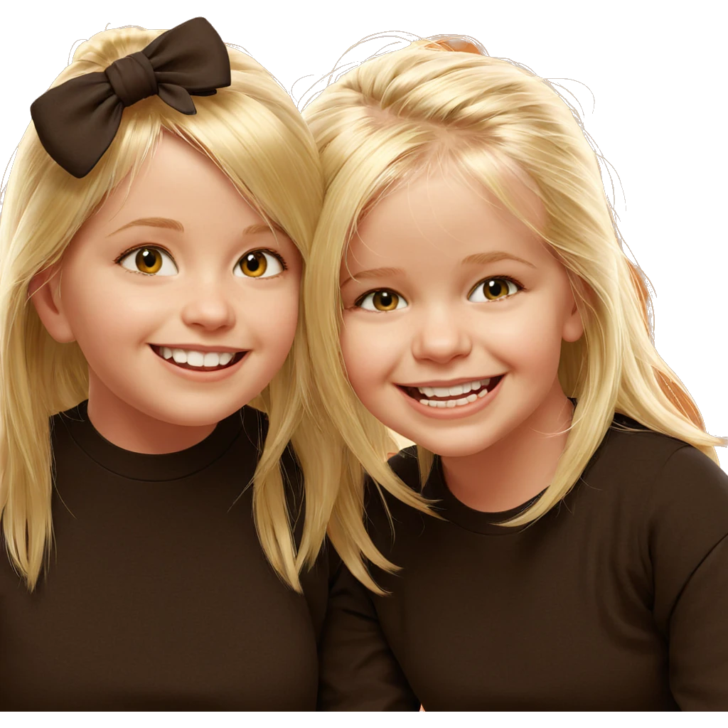smiling girls with blonde hair emoji
