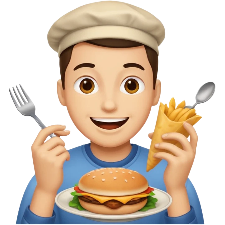 enjoying food expression emoji
