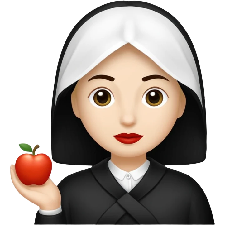 vull un perosnatge estil bimoji que sigui com una nimfa bella i fantasmal amb túniques blanques. Té la pell literalments blanca com el guix, cabell platejat, un nas llarg, ulls negres grans i llavis carmesí. emoji