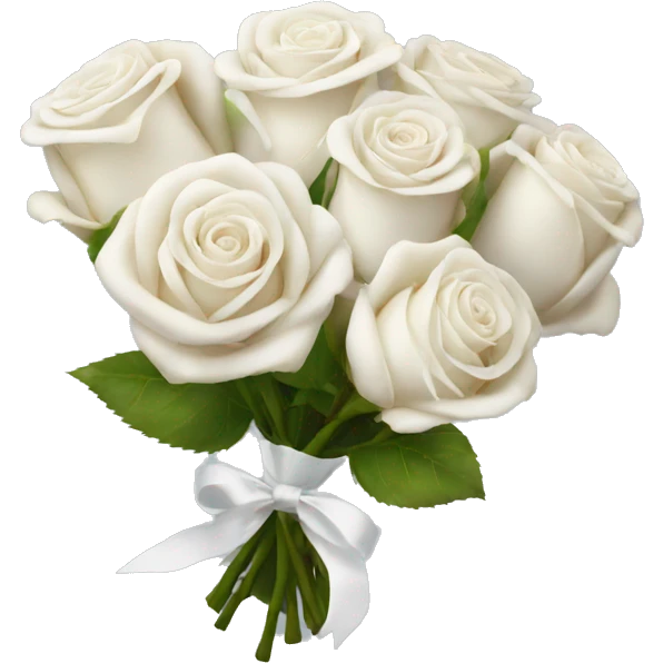 White rose bouquet  emoji