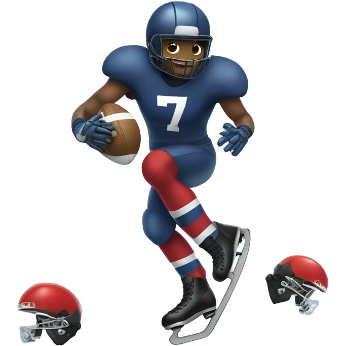 Football player on roller skates emoji