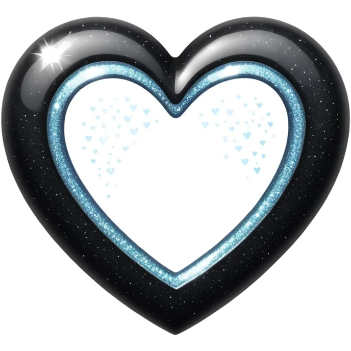 Black sparkle heart emoji