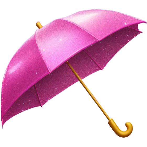 Pink sparkly umbrella in a thunderstorm emoji