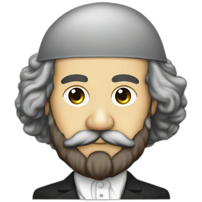 karl marx kippah to his head emoji