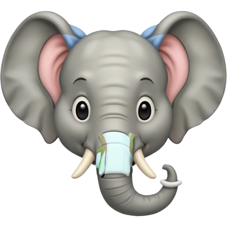 Cute elephant head emoji