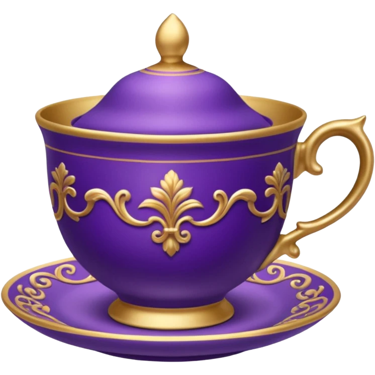 Fancy purple teacup emoji