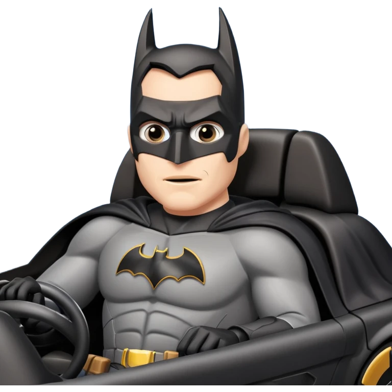 Batman dans sa batmobile mais il est bourre  emoji
