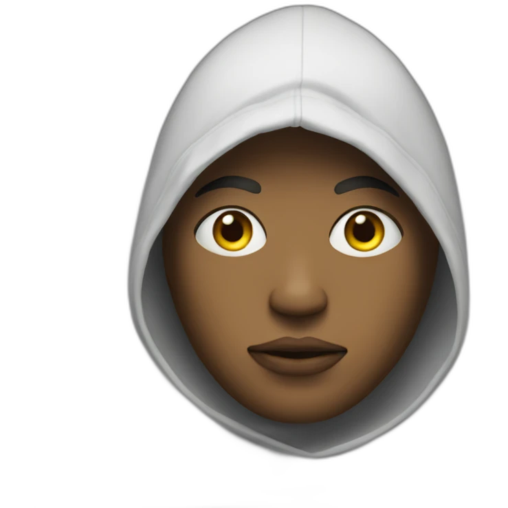 hood over entire face with just eyes emoji