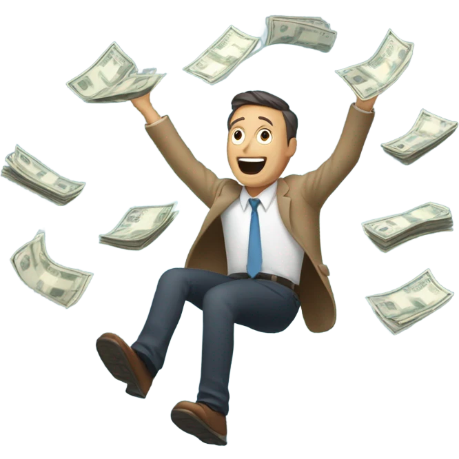 Throwing money emoji