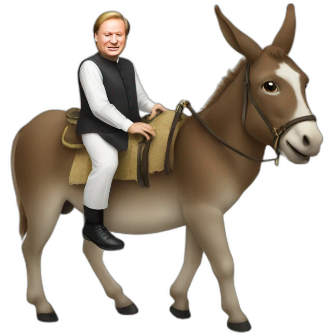 Nawaz sharif on donkey emoji