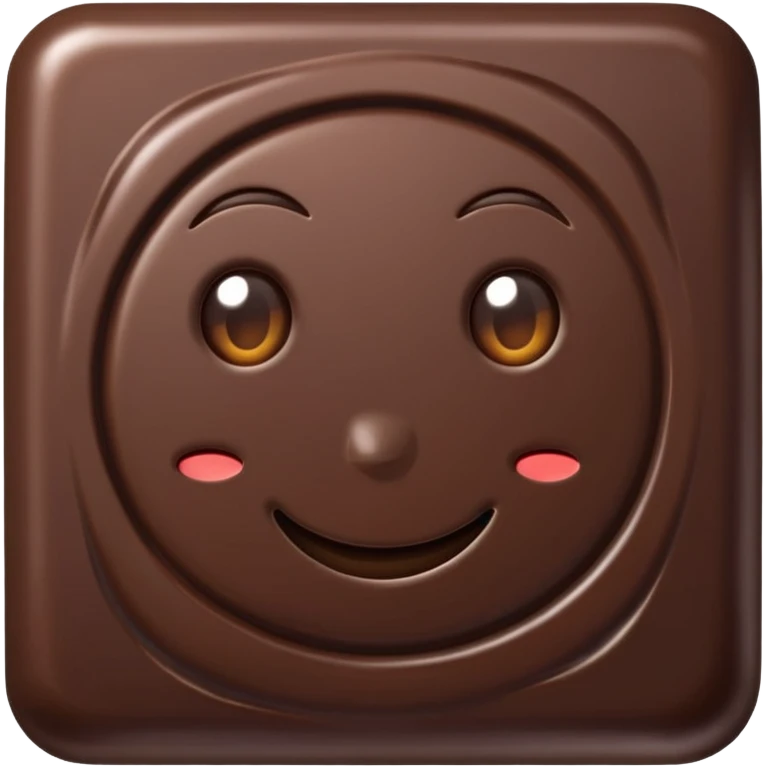 1 or 2 squares dark chocolate from a chocolate bar emoji