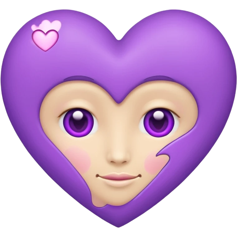 Love heart face with purple hearts emoji