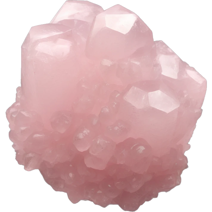 Rose quartz crystal cluster  emoji