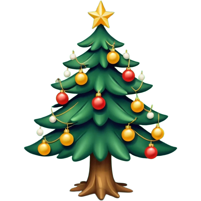 Albero di Natale con luci calde senza palline  emoji