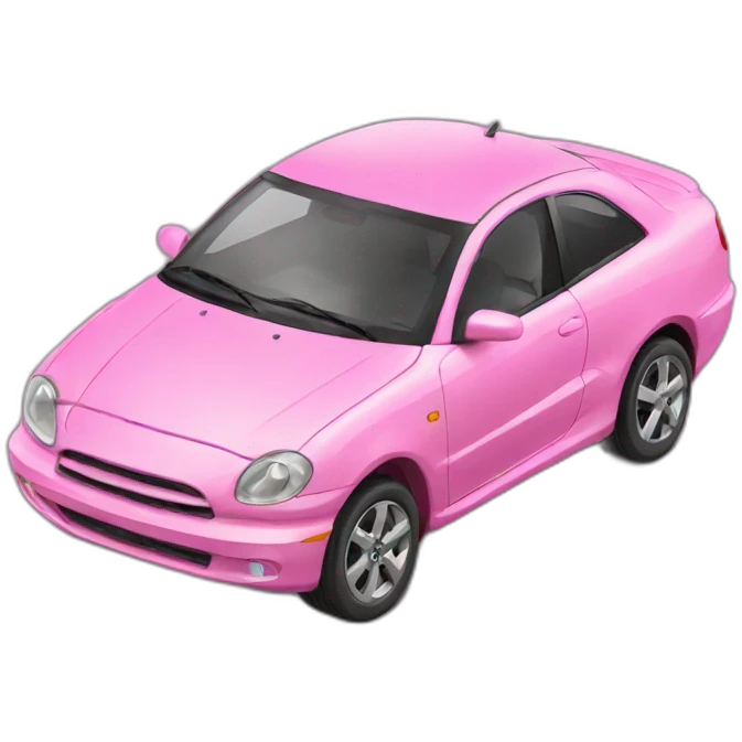 pink car emoji
