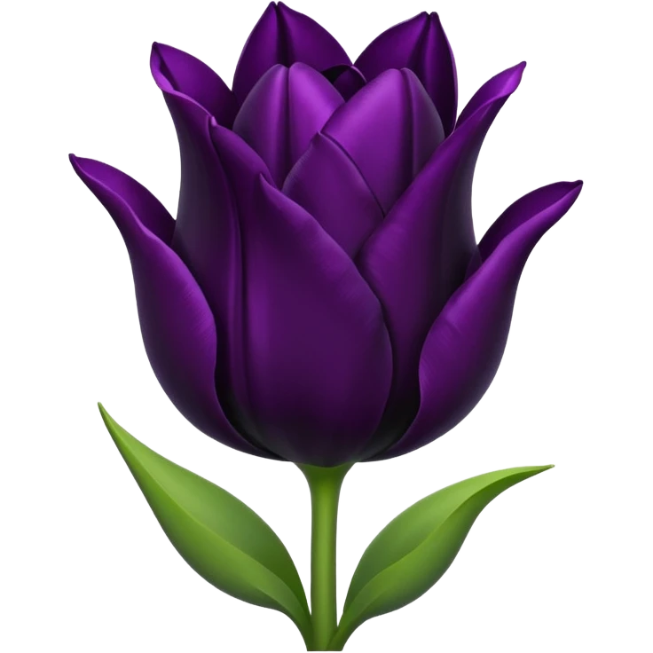 Black tulip  emoji