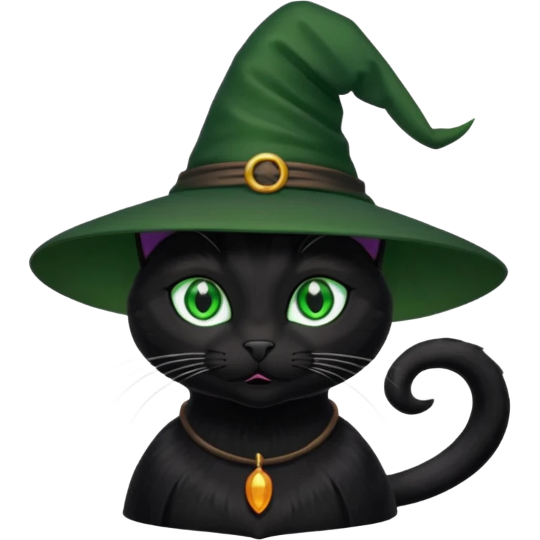 black witch cat emoji
