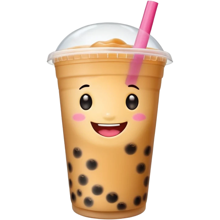a bubble tea mascot emoji