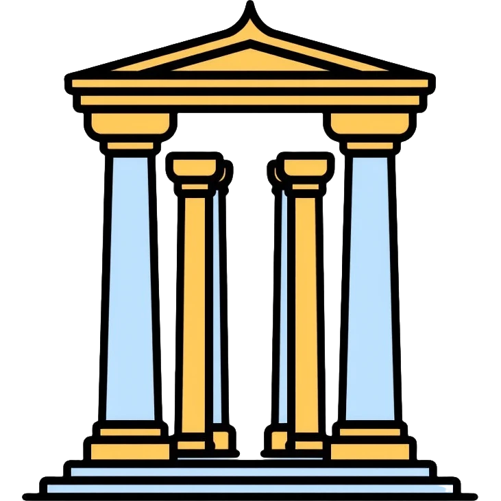 classical Greek temple with columns emoji