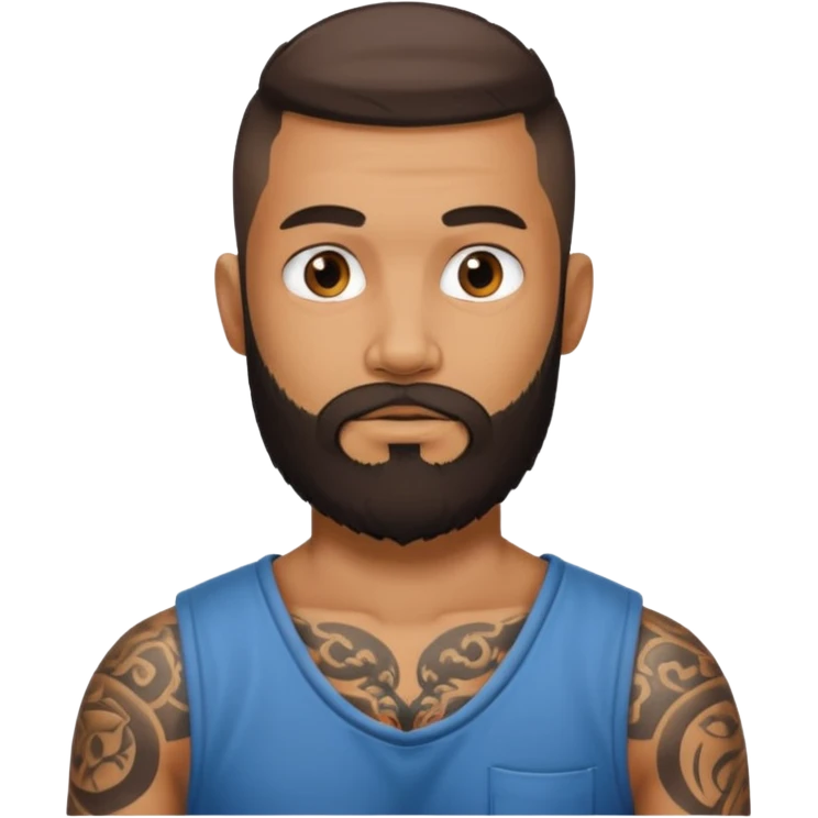 tattooed bearded male prisoner emoji