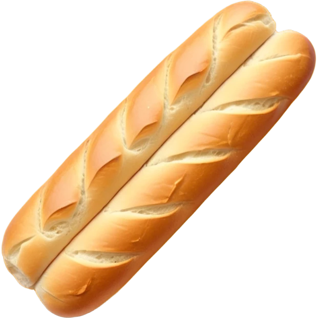 une mini baguette française chaude emoji