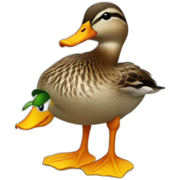 a duck chilling in the street emoji