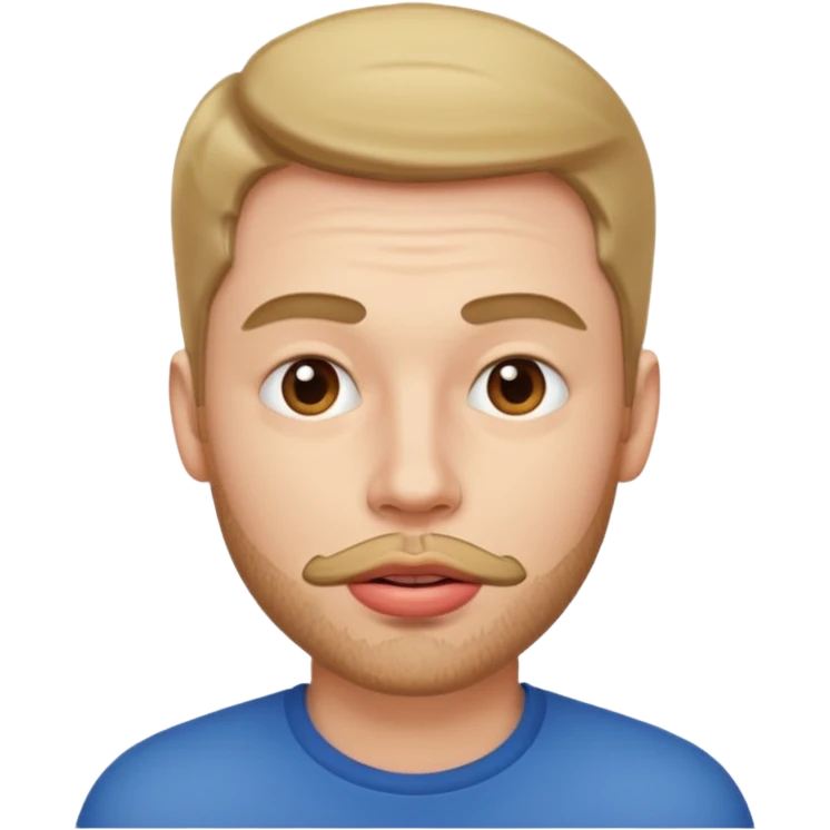 White Guy with big lips emoji