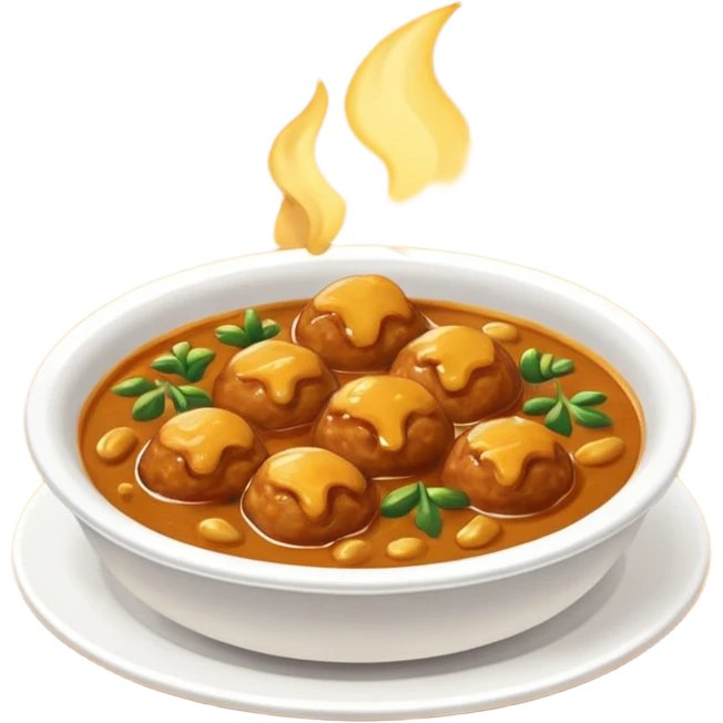 Kip met curry emoji