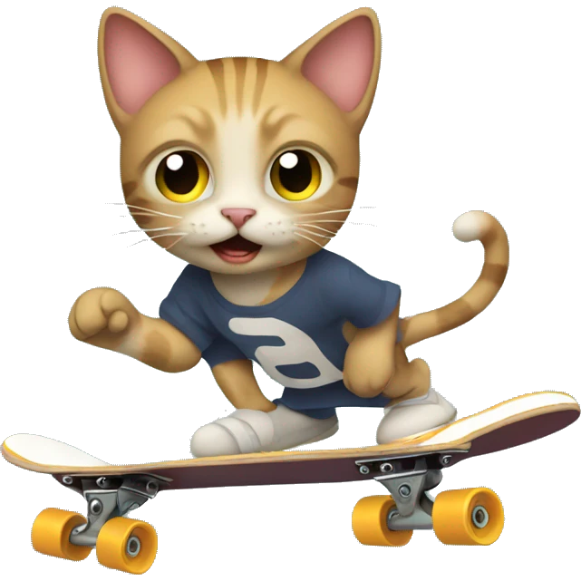 cat skateboarding emoji