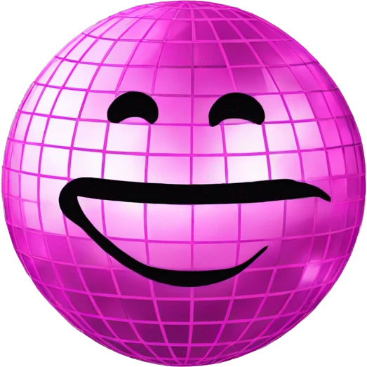 Pink disco ball emoji