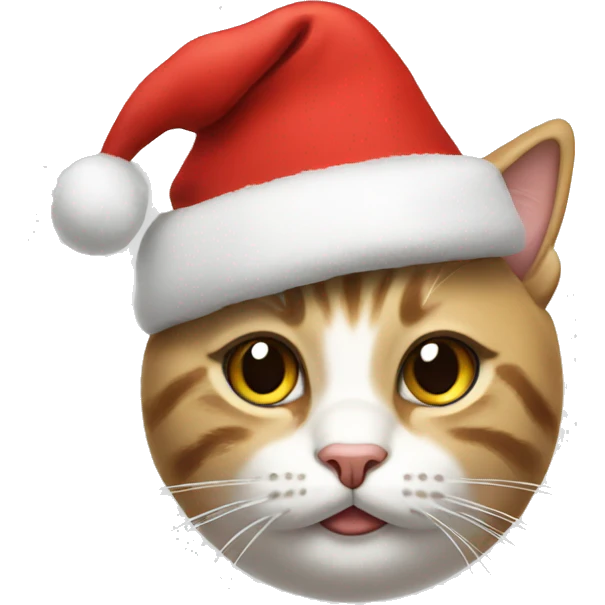 Cat with a Christmas Hat  emoji