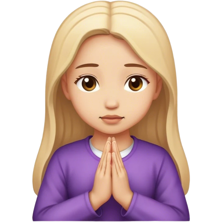 Praying girl emoji