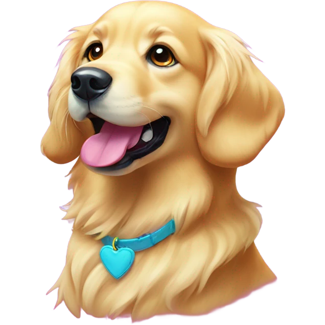 Lisa frank golden retriever  emoji