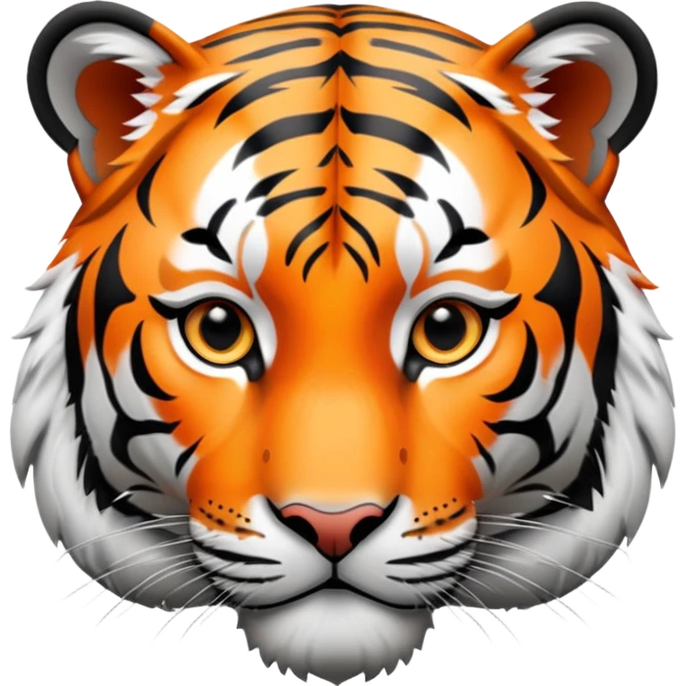 Bengal tiger with orange fur and black stripes emoji