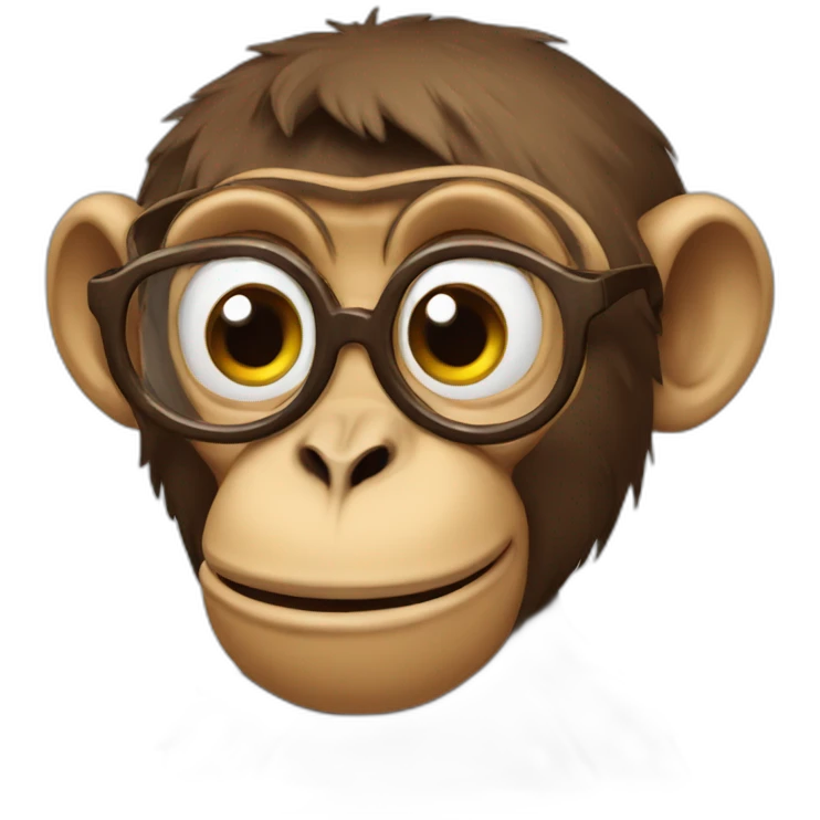 Nerdy monkey  emoji