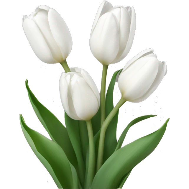 White tulips emoji