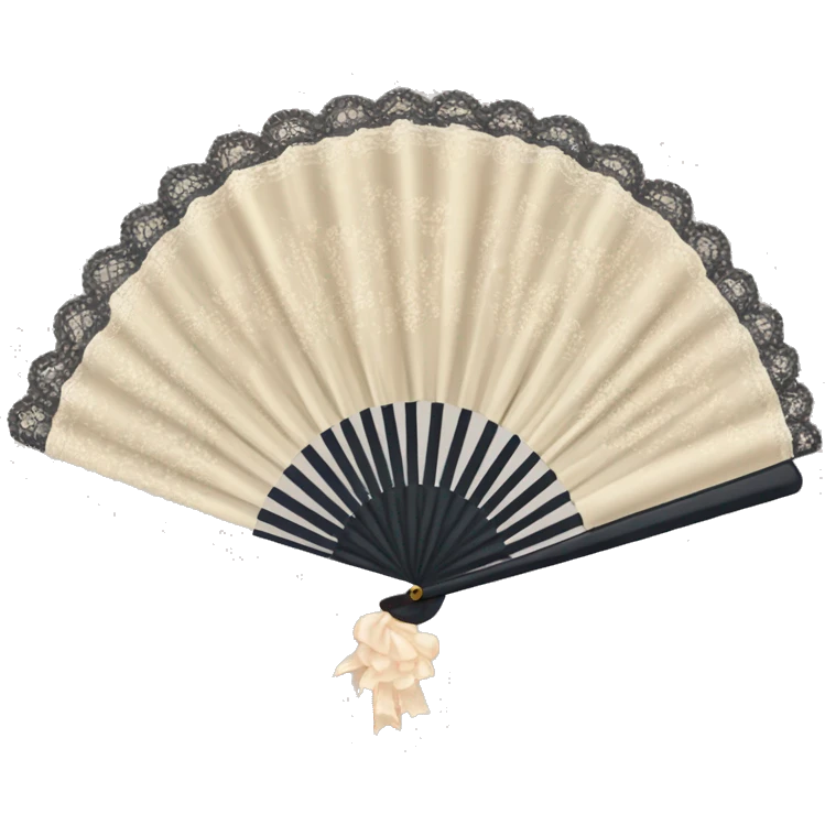 Bridgerton Inspired Emoji : Fan – A delicate lace or feathered fan, perfect for the secretive glances and flirtations of the Regency era. emoji