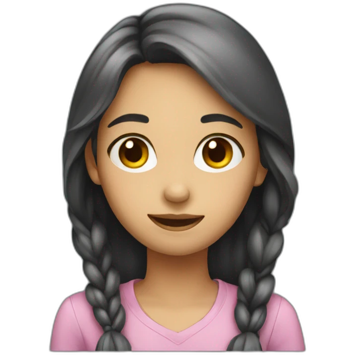 Girl while processing the conversation  emoji