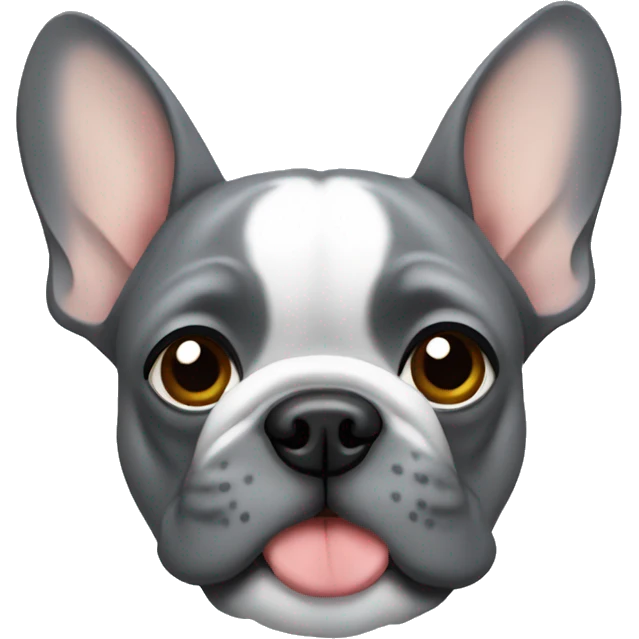 Grey Frenchie emoji