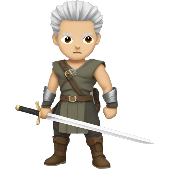 serious trunks with sword emoji