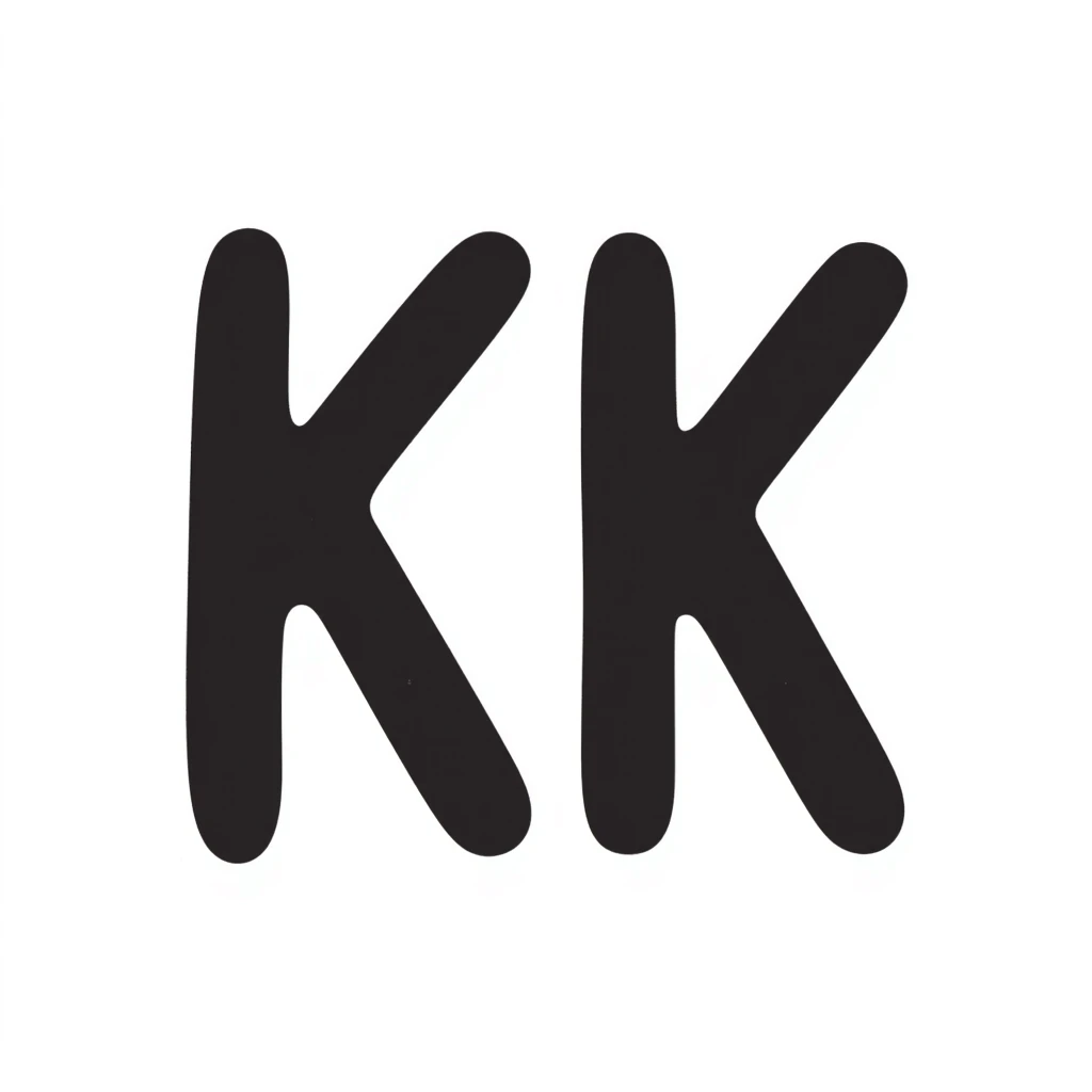 two letters k with their backs to each other emoji