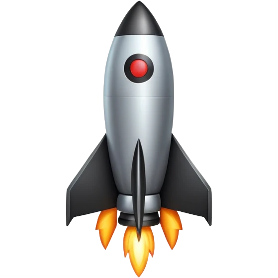 rocket emoji with a black X cross in the center emoji
