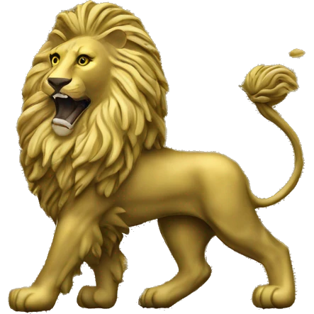 Flemish flag with lion with golden accents to use on linkedin emoji