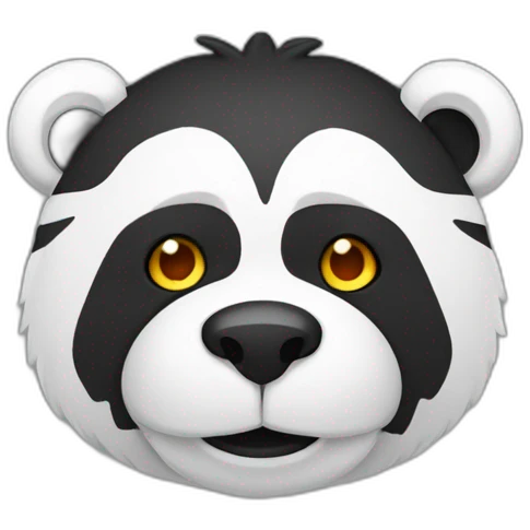 Urso preto capacete branco emoji