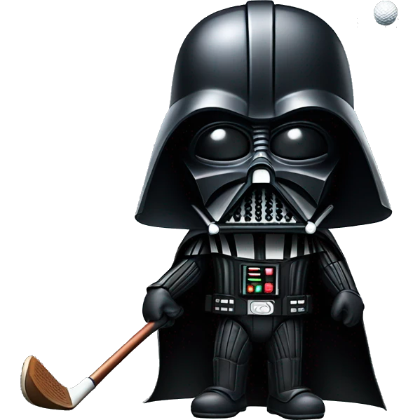Darth Vader with golf club emoji