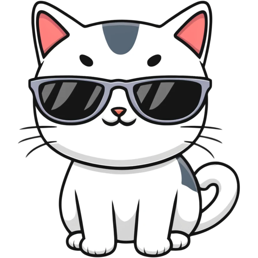 Cat with sunglasses emoji