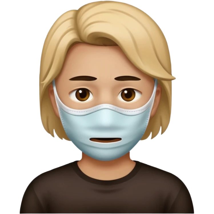 sad under the mask emoji