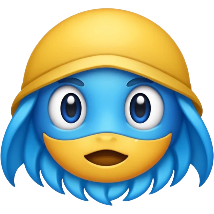 Um laço azul emoji