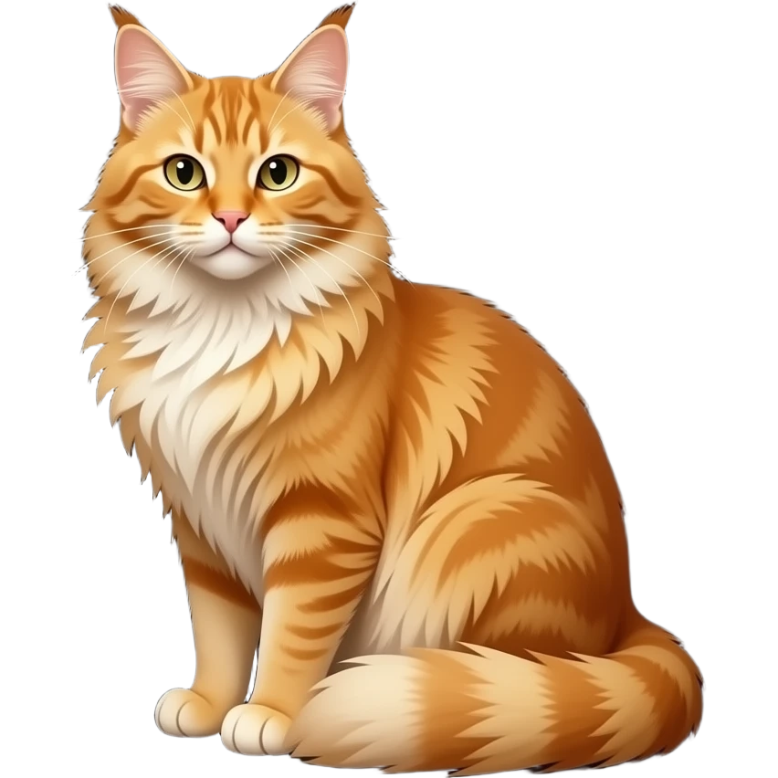 orange maine cat sitting elegantly in a black box, no tail visible emoji